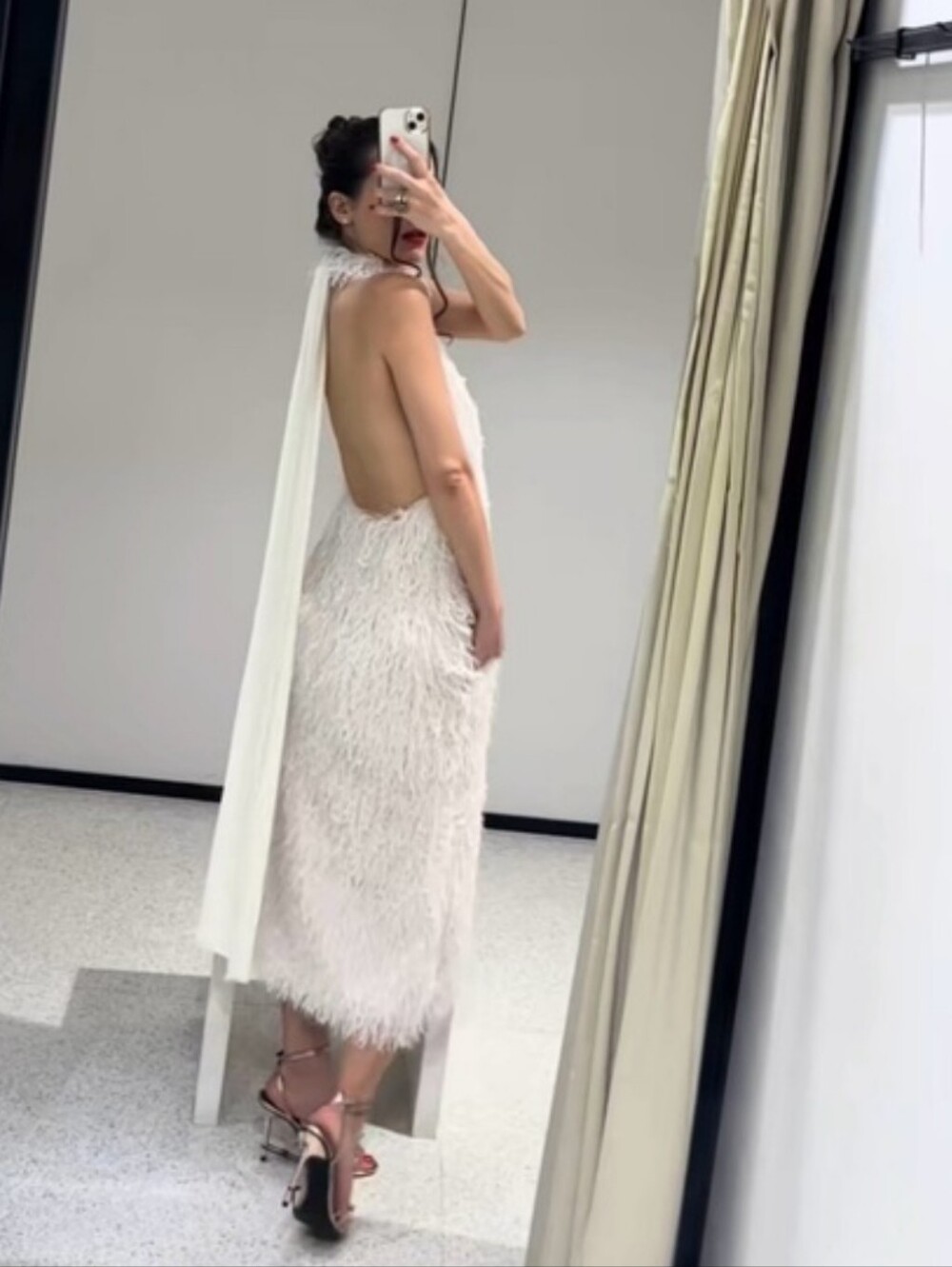 Zara fringe halter dress midi - Picture 6 of 15